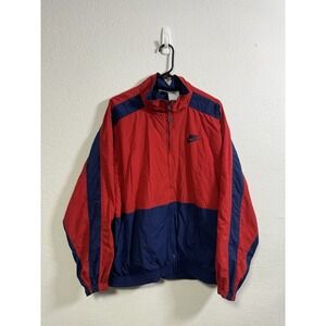 Vintage Nike Windbreaker Full-Zip Red Blue Men's Size XL